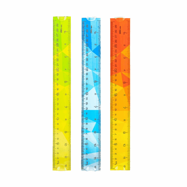 Regla Plastica Flexible 30cm Bali-Deli 30cm Colores