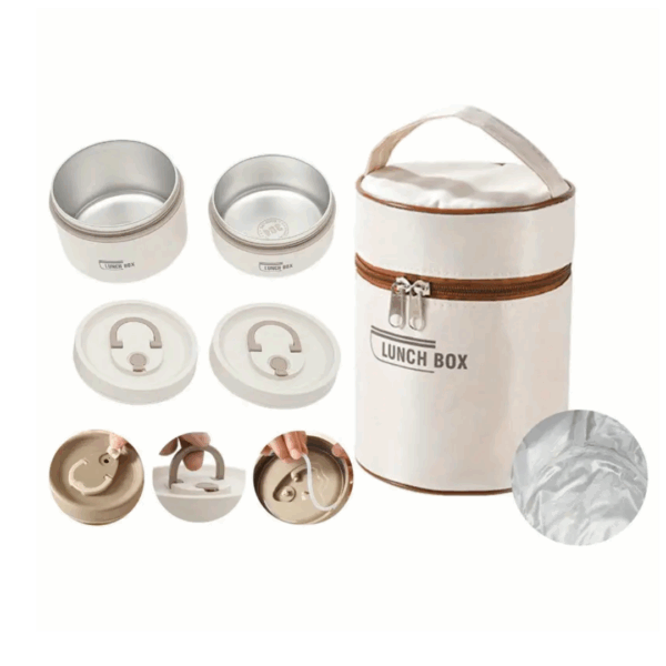 Lunch Box para niños y adultos, contenedor de comida con aislamiento para Picnic, fruta y ensalada - Imagen 2