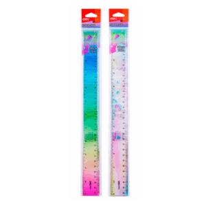Regla Plástica Arcoiris 30cm Deli